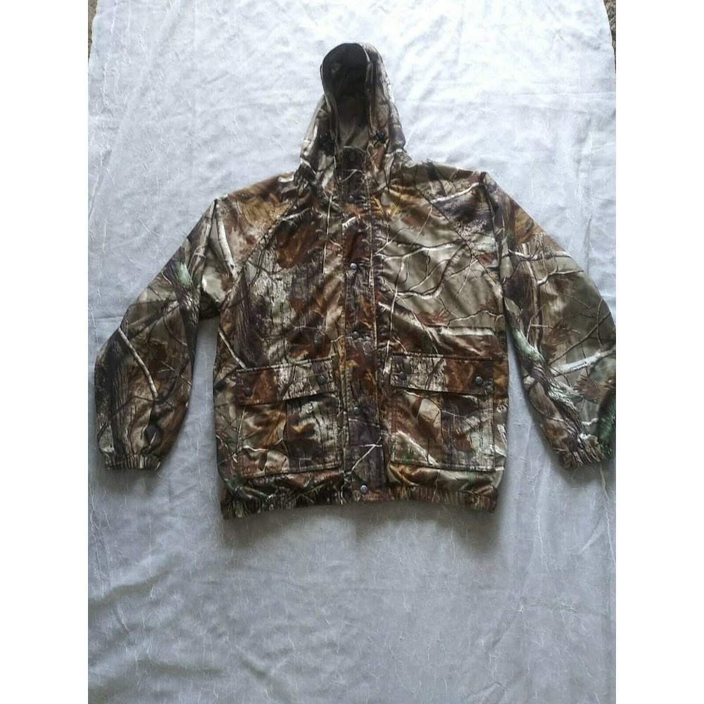 All Game Outfitters AGO Jacket Men's Medium Camo Full Zip/snap Realtree